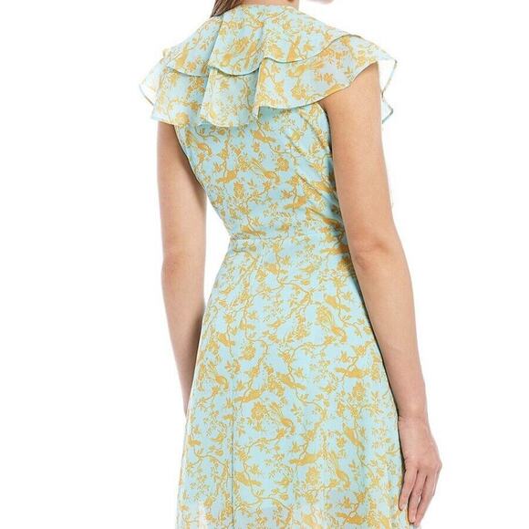 6 NWT Sachin & Babi Annemarie Ruffle Toile du Jouy Front Slit Dress MSRP $295 - Picture 4 of 6